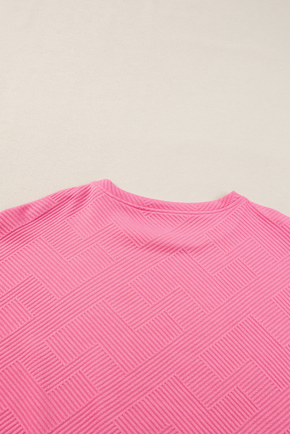 Red Dahlia Textured Loose Fit T Shirt & Drawstring Pants Set