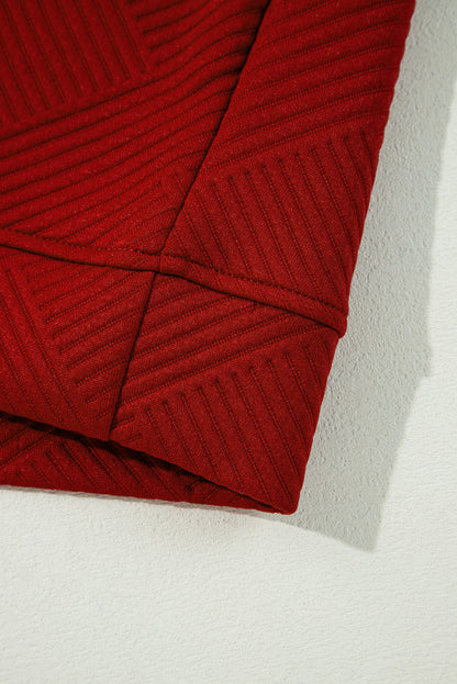 Red Dahlia Textured Loose Slouchy Long Sleeve Top and Pants Set