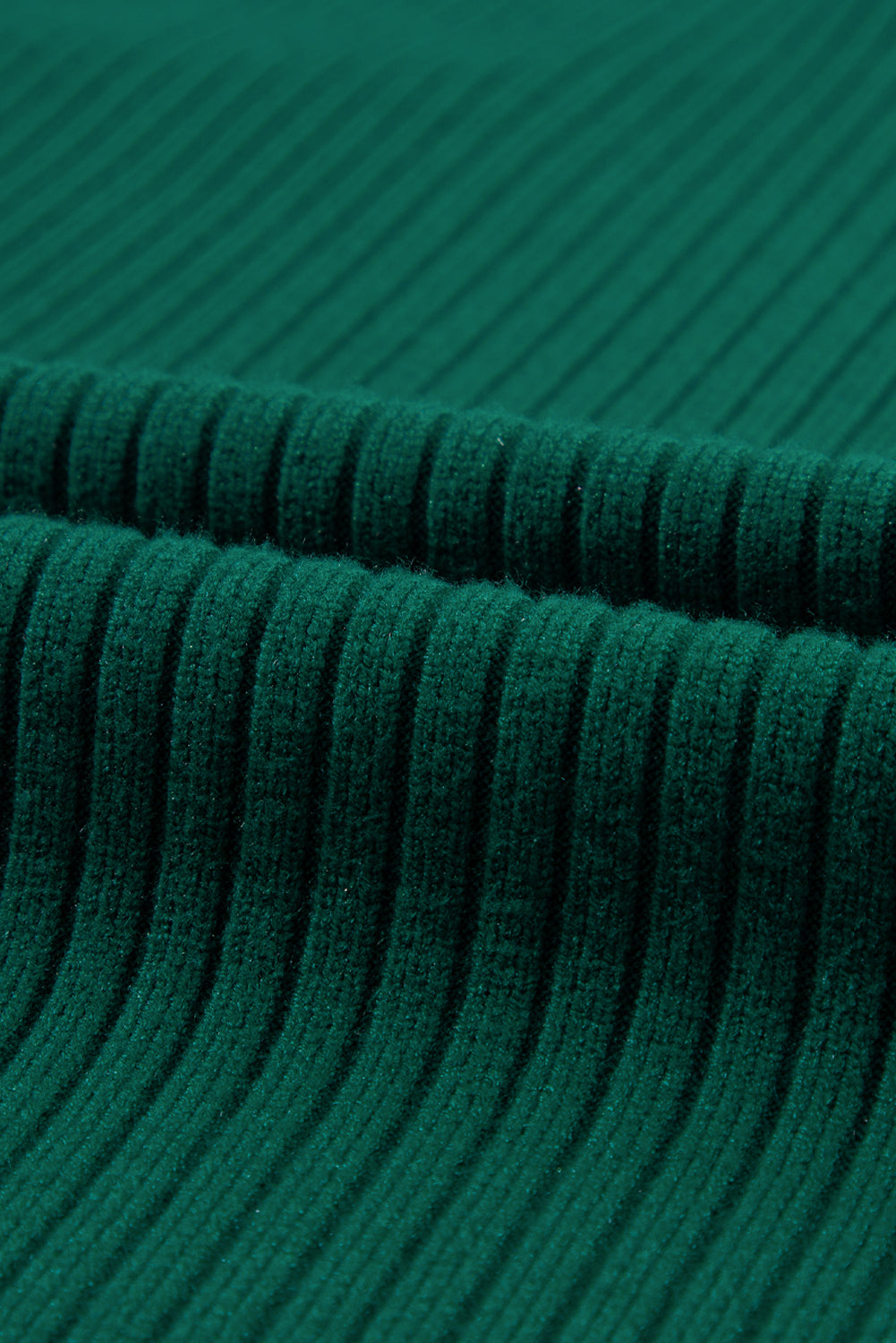 Blackish Green Patch Pocket Knit Short Sleeve Sweater Dress