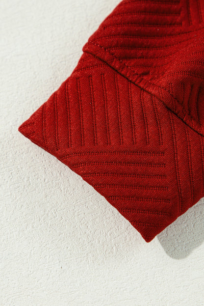 Red Dahlia Textured Loose Slouchy Long Sleeve Top and Pants Set