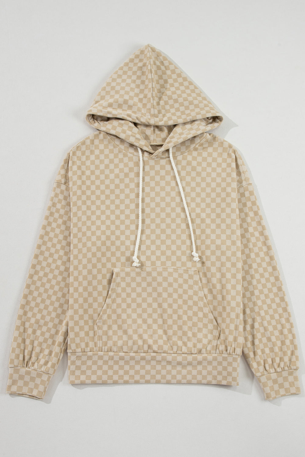 Green Checkered Kangaroo Pocket Hoodie