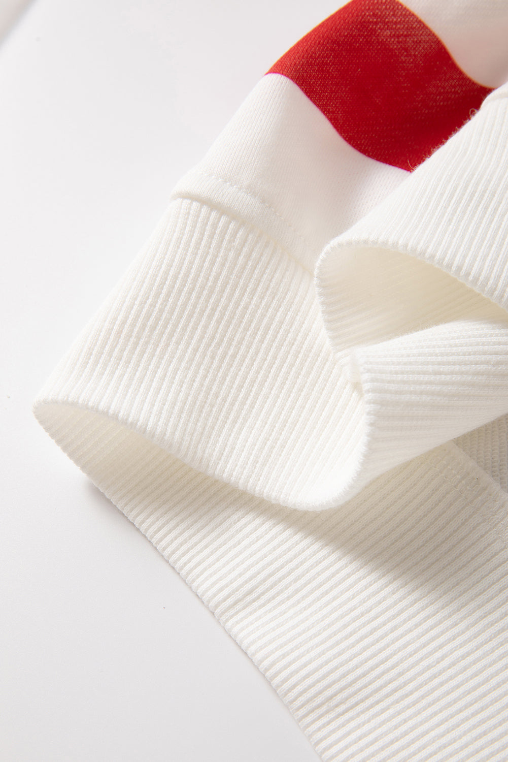 Light French Beige Striped Drop Shoulder Pullover and Joggers Set