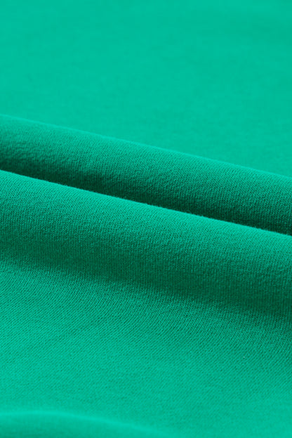 Green MERRY Print Drop Sleeve Pullover Sweatshirt