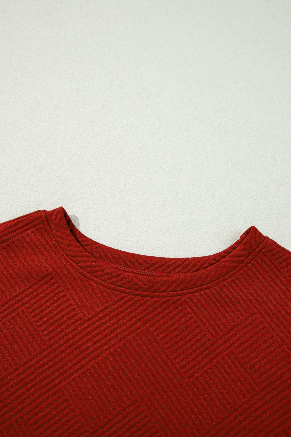 Red Dahlia Textured Loose Slouchy Long Sleeve Top and Pants Set