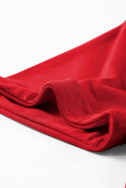 Black Solid Color Basic Crew Neck Plain Tee