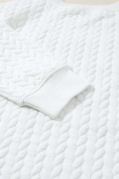 Blackish Green Merry And Bright Quilted Sweatshirt