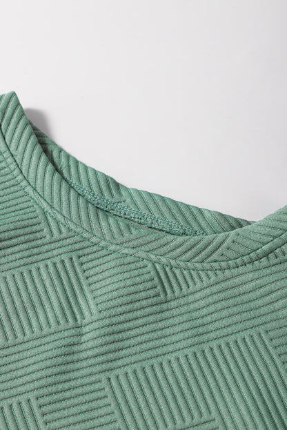 Red Dahlia Textured Loose Slouchy Long Sleeve Top and Pants Set