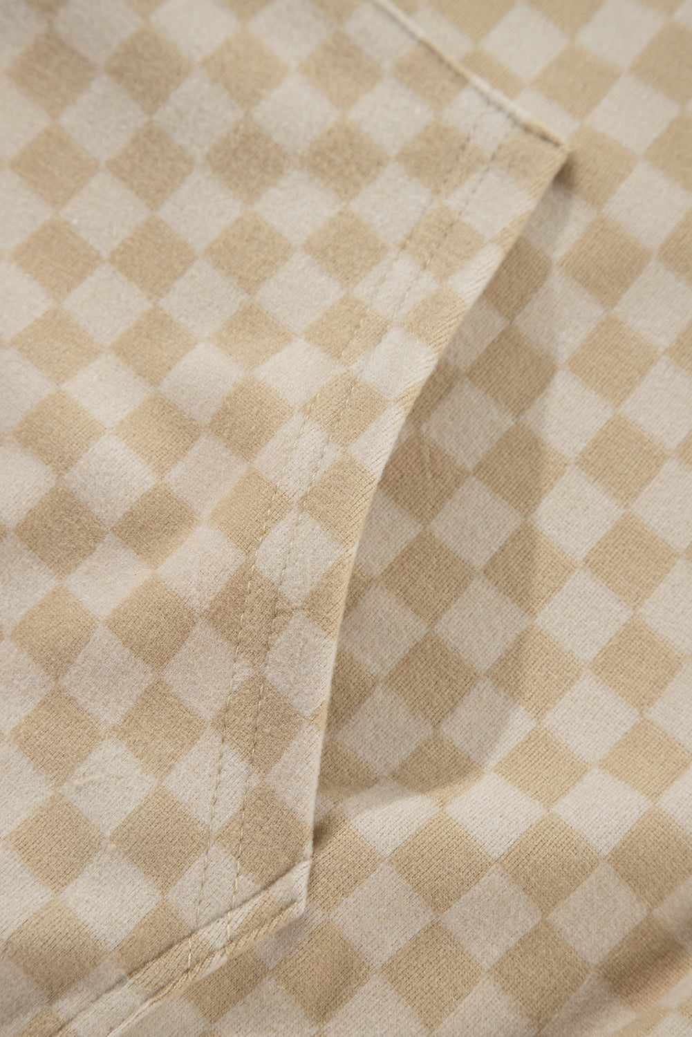 Green Checkered Kangaroo Pocket Hoodie