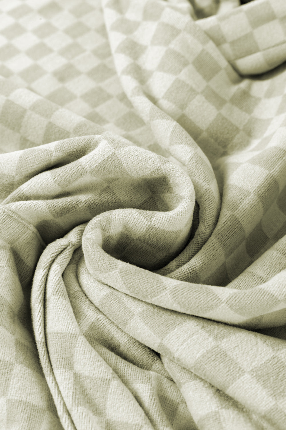 Green Checkered Kangaroo Pocket Hoodie