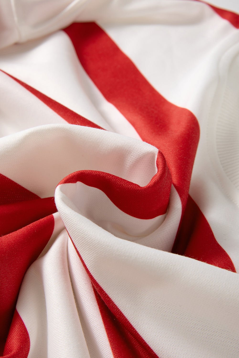 Light French Beige Striped Drop Shoulder Pullover and Joggers Set