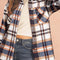 Multicolor Plaid Casual Button Up Flannel Shacket