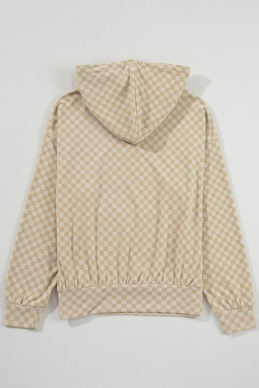 Green Checkered Kangaroo Pocket Hoodie