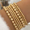 Gold 7pcs Minimalist Beaded Luxury Bracelet Set