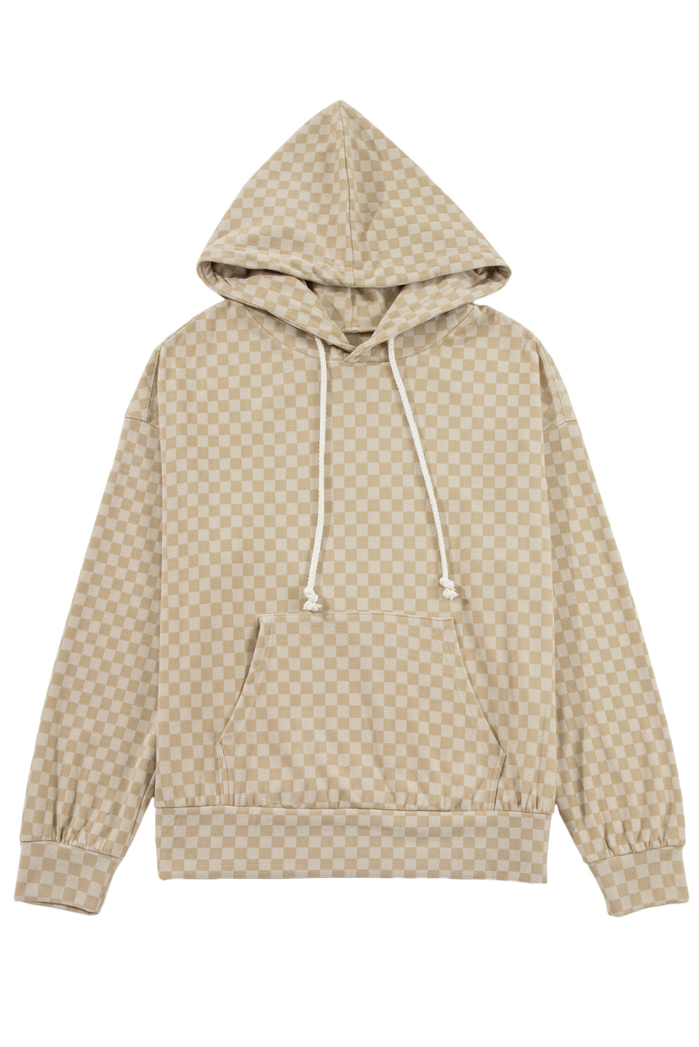 Green Checkered Kangaroo Pocket Hoodie