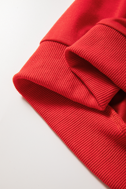 Fiery Red Sequined Santa Claus Christmas Crewneck Sweatshirt