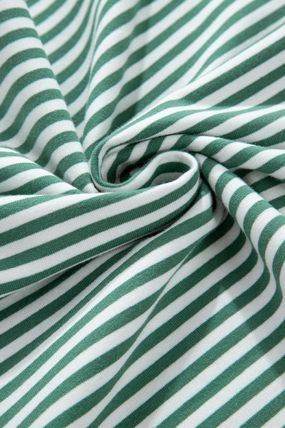 Black & White Striped Patchwork Oversized Tee