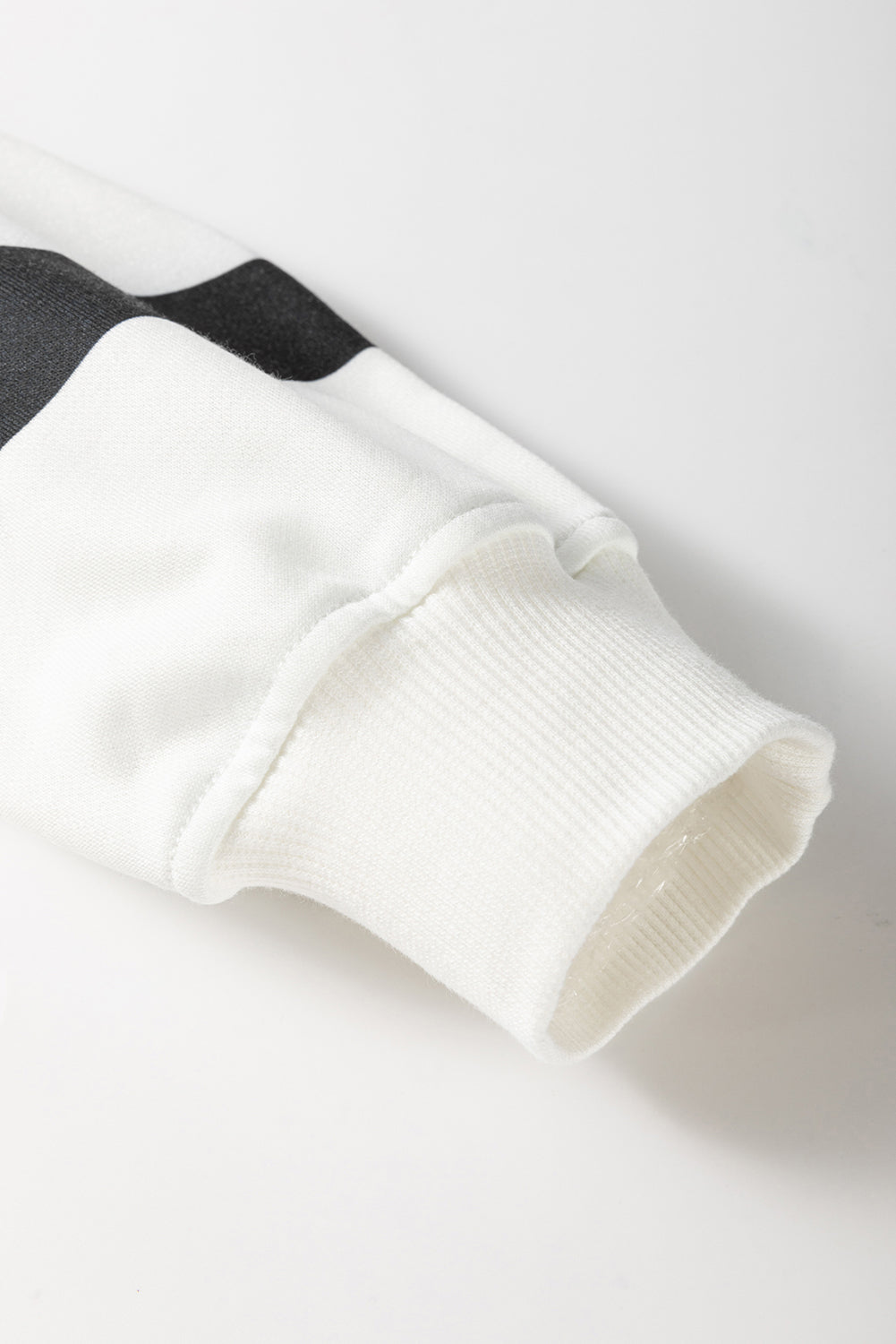 Light French Beige Striped Drop Shoulder Pullover and Joggers Set