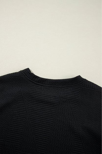 Dark Green Textured Ruffle Summer Top and Drawstring Pants Set