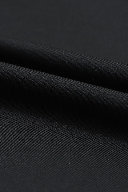 Black Casual Drawstring Drop Waist Pocketed Joggers