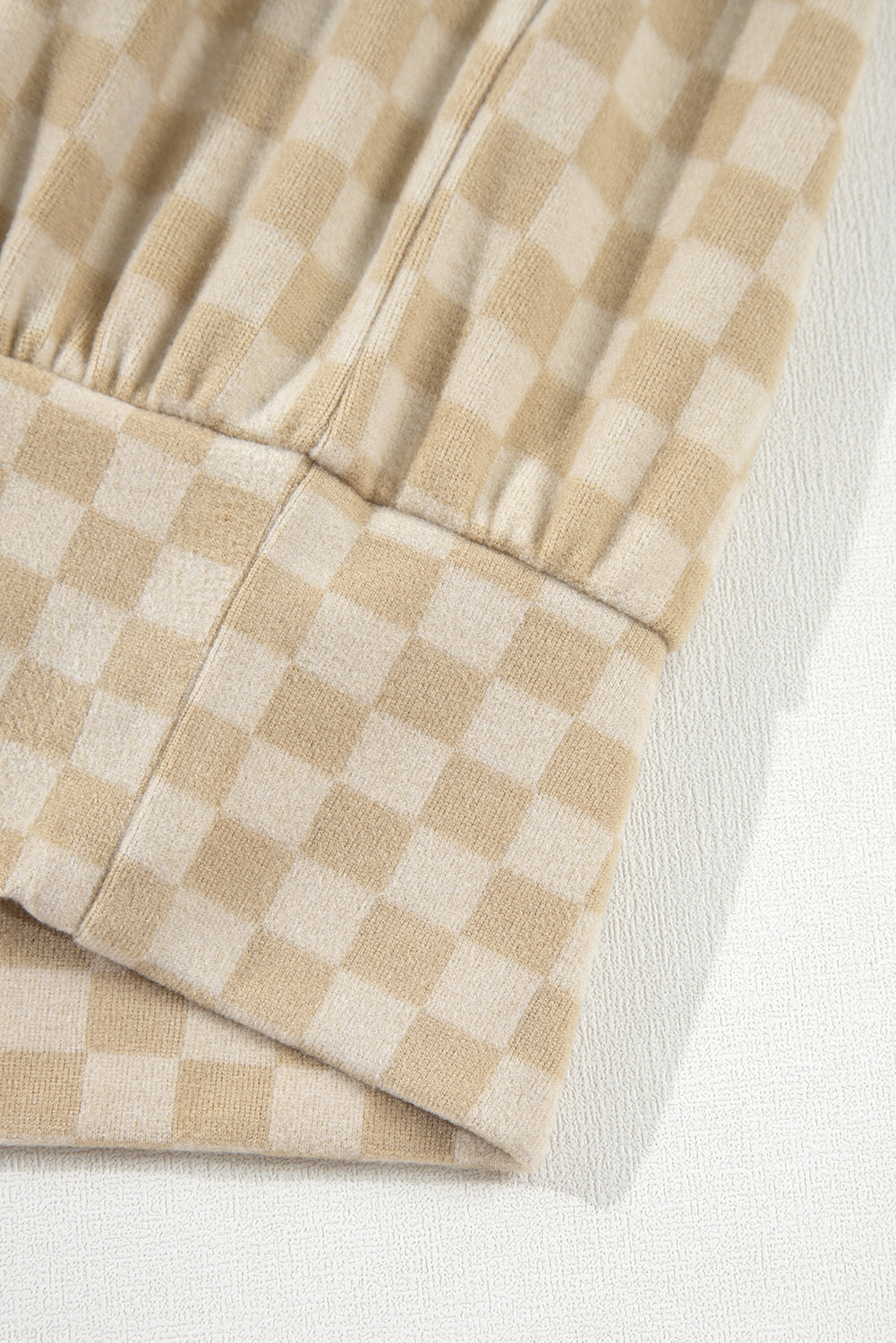 Green Checkered Kangaroo Pocket Hoodie