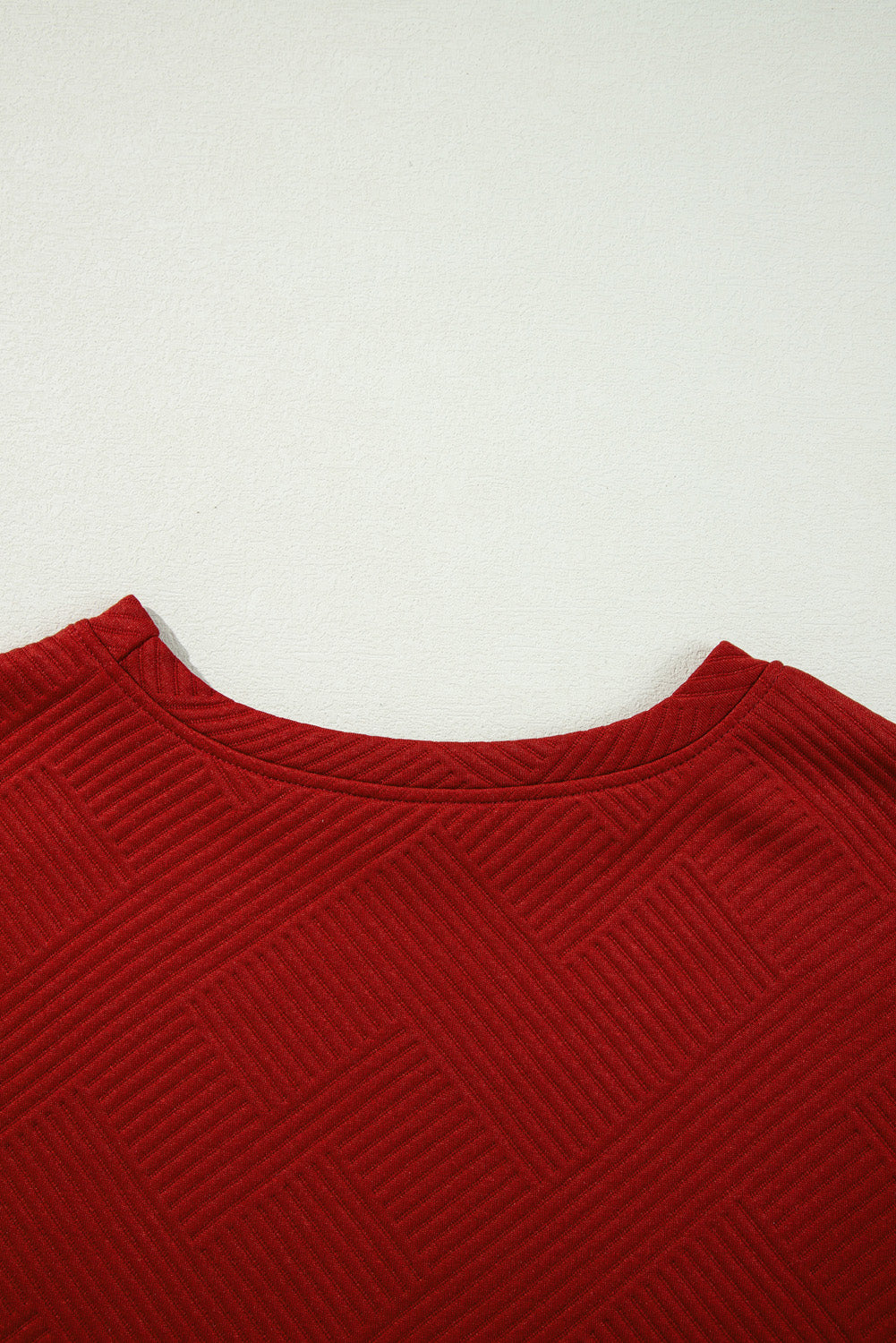 Red Dahlia Textured Loose Slouchy Long Sleeve Top and Pants Set